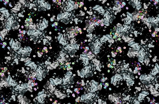 花卉组合印花华亿平台图片