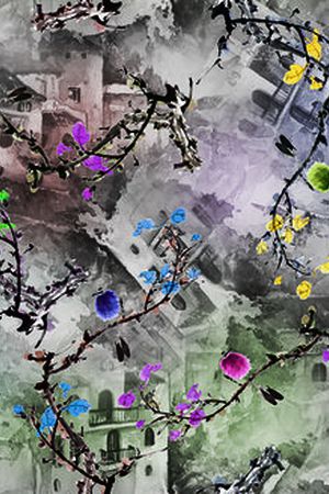 田园风印花华亿平台图片