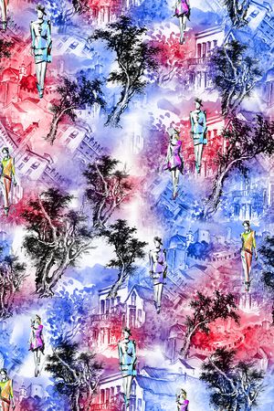 抽象印花华亿平台图片