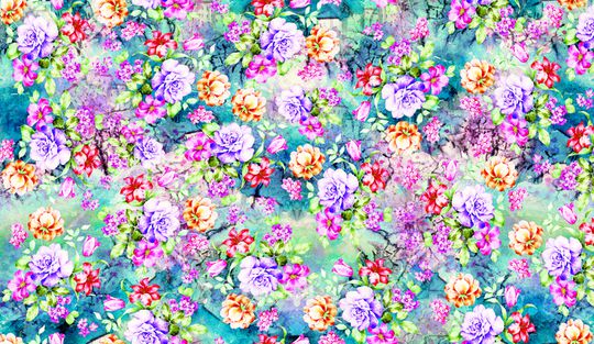 红 黄 蓝印花华亿平台图片