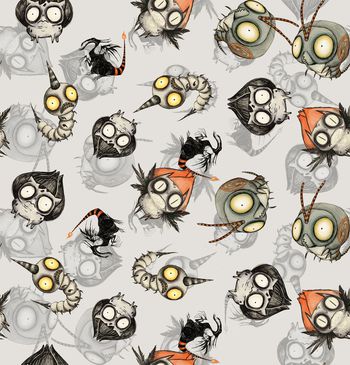 428644-个性昆虫插画数码印花.