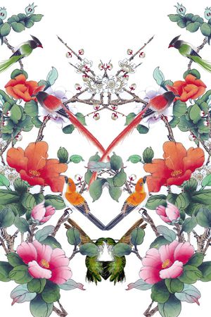 定位旗袍印花华亿平台图片