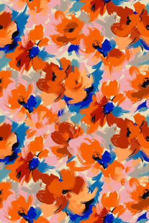 抽象 花卉印花华亿平台图片