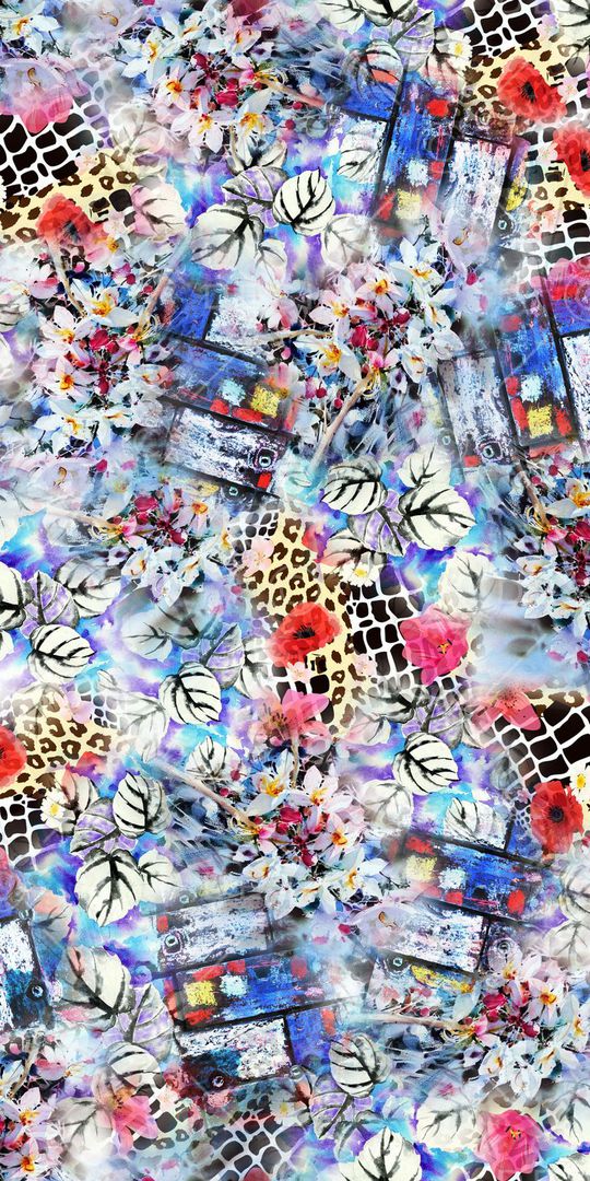 清爽简约印花华亿平台图片