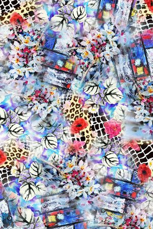 清爽简约印花华亿平台图片