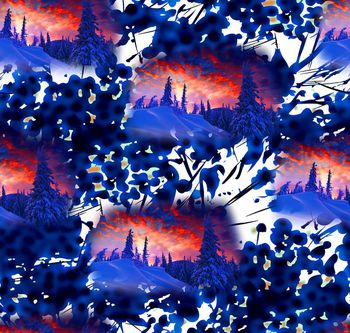 抽象印花华亿平台图片