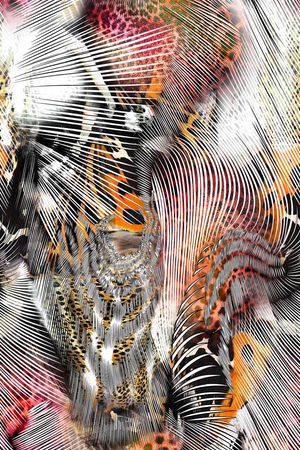 豹纹印花华亿平台图片