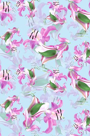 百合花印花华亿平台图片