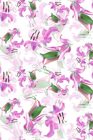 百合花印花华亿平台图片