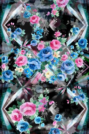 花卉印花华亿平台图片