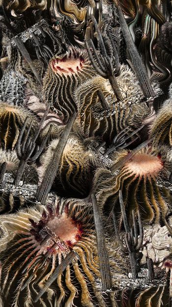 428948-沙漠植物仙人球手绘仙人掌沙地景观组