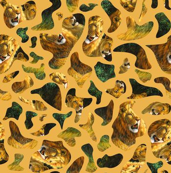 428972-时尚潮流狮子拼图