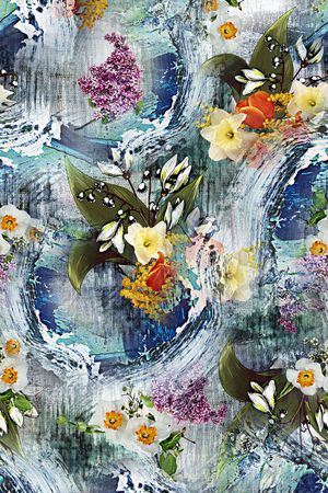 笔触印花华亿平台图片