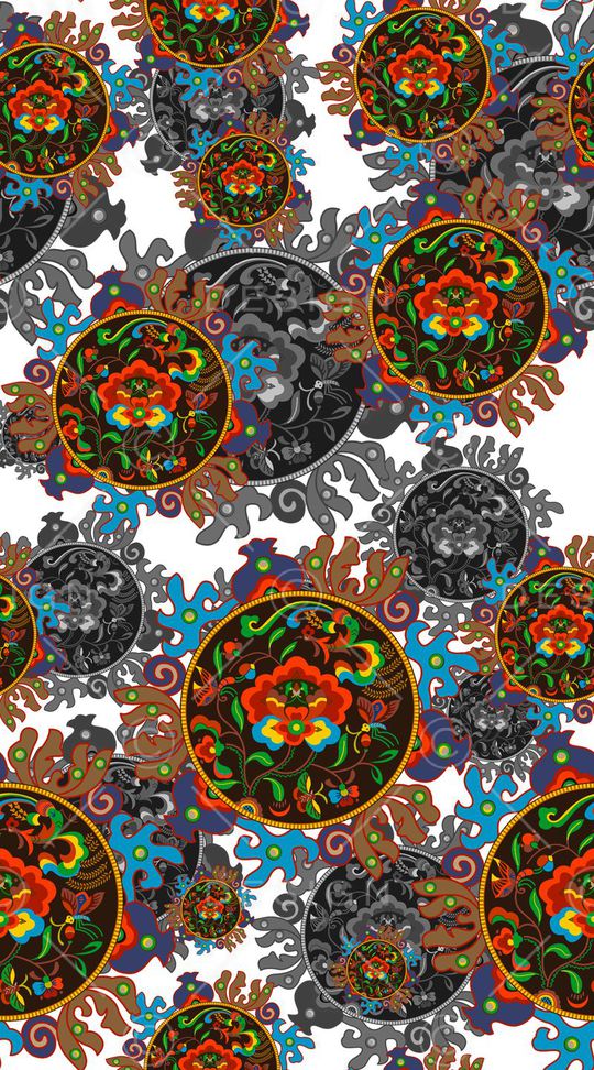 名族风印花华亿平台图片