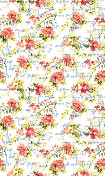 429220-大牌清新水彩手绘抽象字母花卉