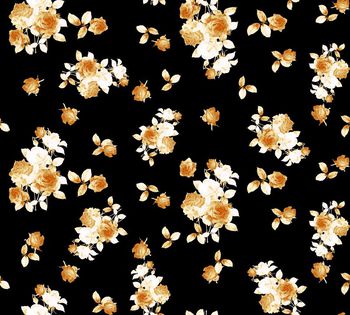 429221-简约单色手绘玫瑰数码印花2.