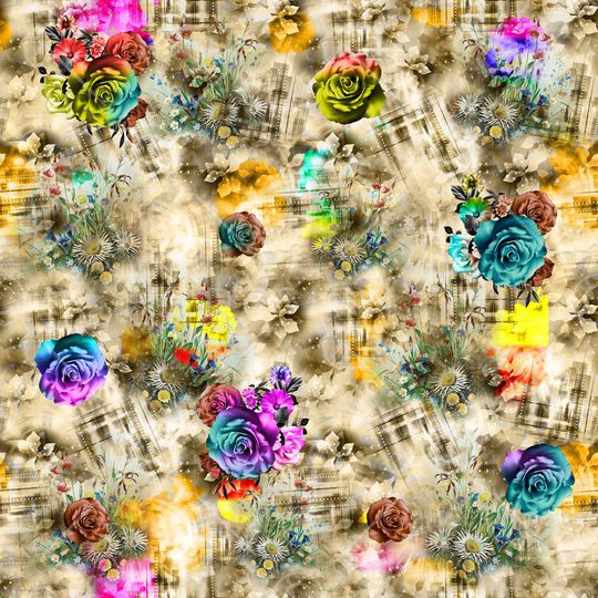 欧式花卉印花华亿平台图片