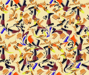 429271-卡通糖果色化妆品数码印花