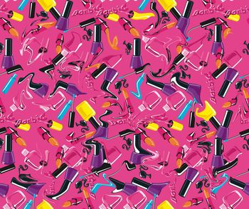 429272-卡通糖果色化妆品数码印花