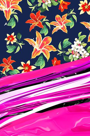 花卉印花华亿平台图片