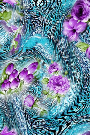 时尚面料华亿平台   数码印花  流行华亿平台印花华亿平台图片