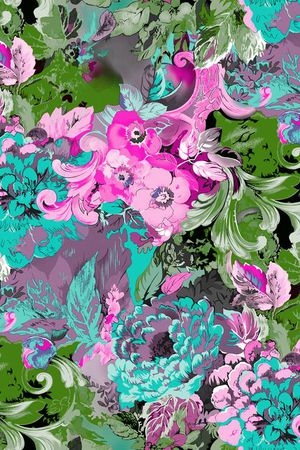 时尚面料华亿平台   数码印花  流行华亿平台印花华亿平台图片