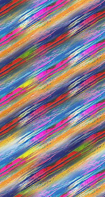 429375-色彩斜纹油画笔触机理 创意服装 