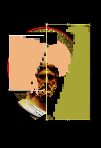 几何拼接印花华亿平台图片