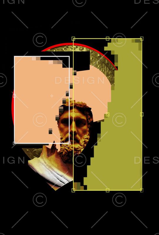 几何拼接印花华亿平台图片