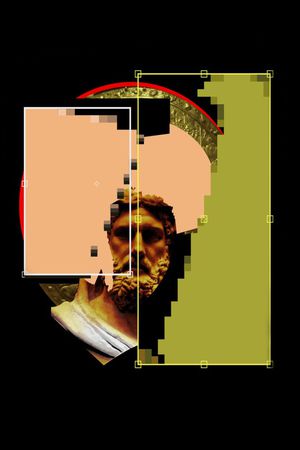 几何拼接印花华亿平台图片