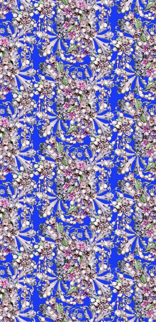 蓝紫美印花华亿平台图片