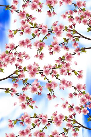 蓝色天空印花华亿平台图片