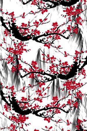 梅花印花华亿平台图片