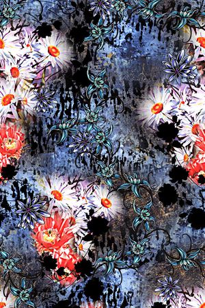 抽象机理印花华亿平台图片