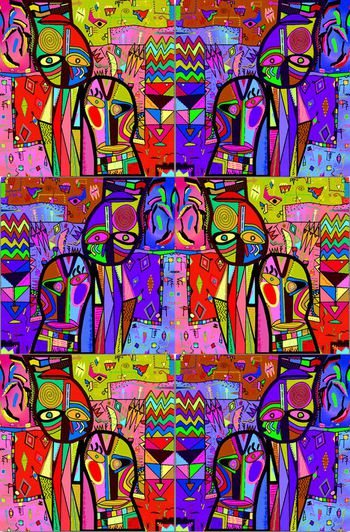 429543-时尚创意搞怪系列  民族  手绘 