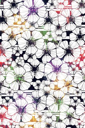 花卉印花华亿平台图片