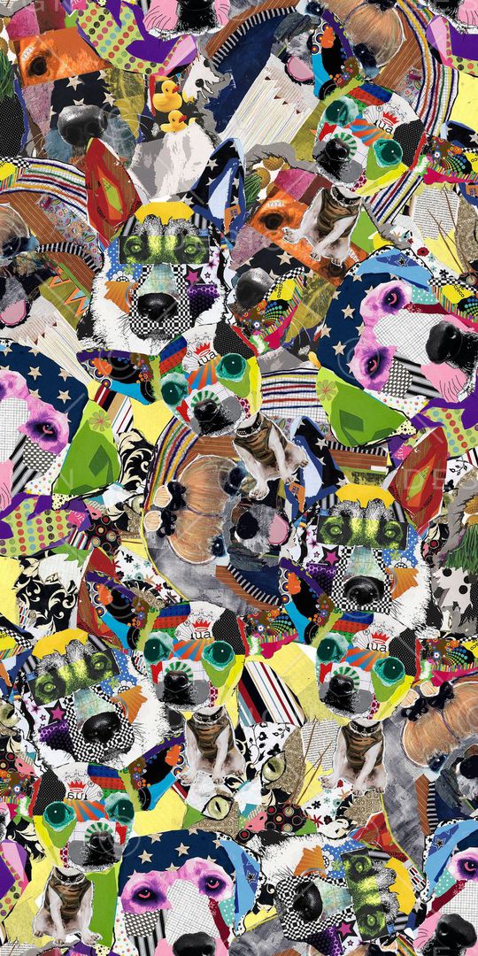 时尚拼贴印花华亿平台图片