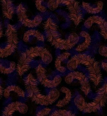 429797-个性手绘羽毛层次变化数码印花.