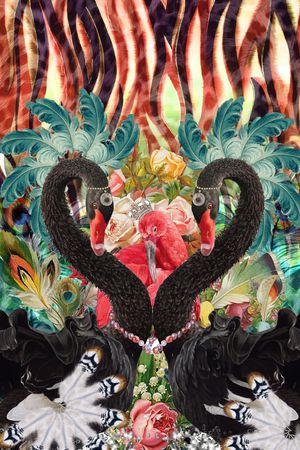 豹纹流动印花华亿平台图片