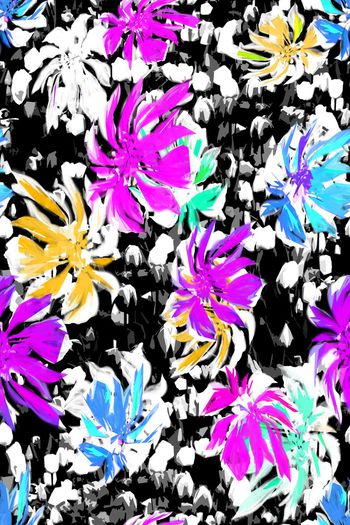 花卉印花华亿平台图片