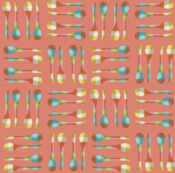 429867-彩色趣味勺子格子华亿平台