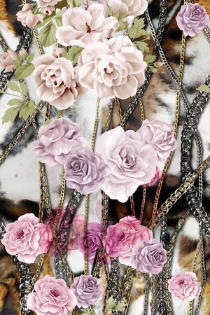 动物纹印花华亿平台图片