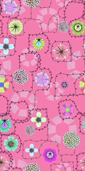 429890-手绘 小花 藤蔓 清新  服装