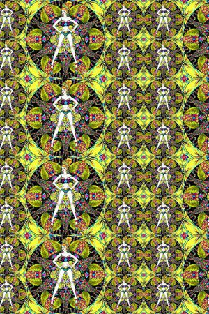 不规则几何印花华亿平台图片