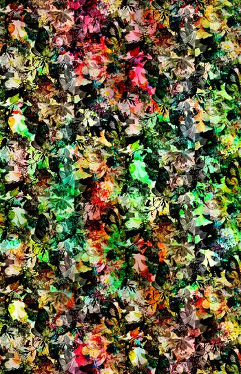 429990-抽象花卉花纹满副印花彩色炫彩晕色