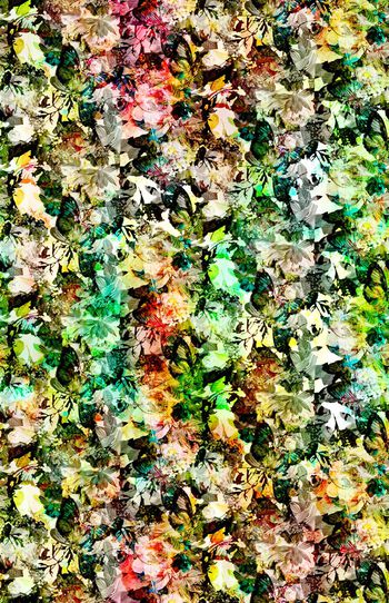 429991-抽象花卉花纹满副印花彩色炫彩晕色