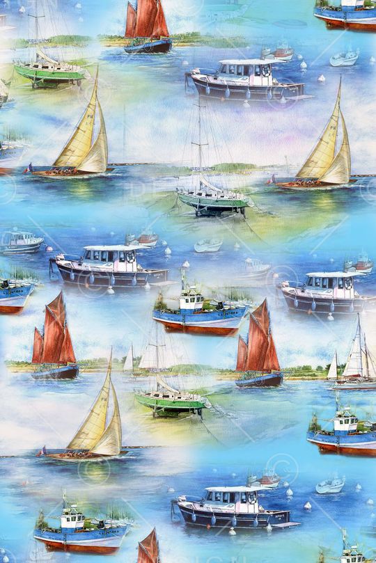 海洋 帆船印花华亿平台图片