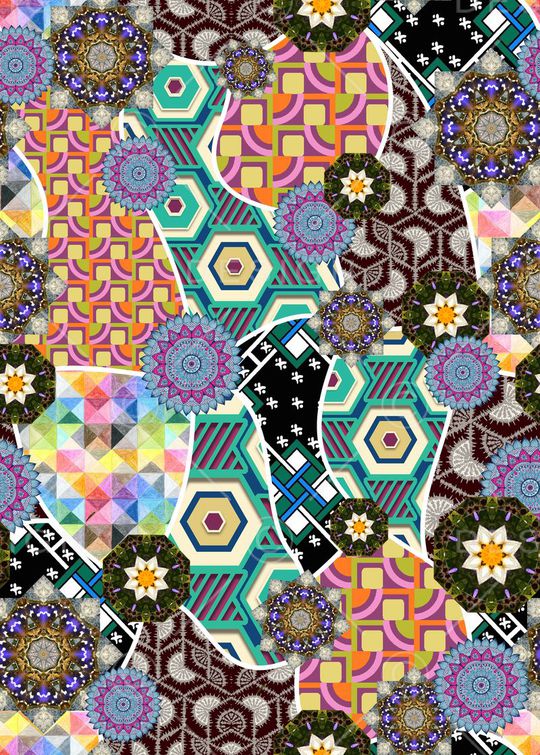 几何印花华亿平台图片