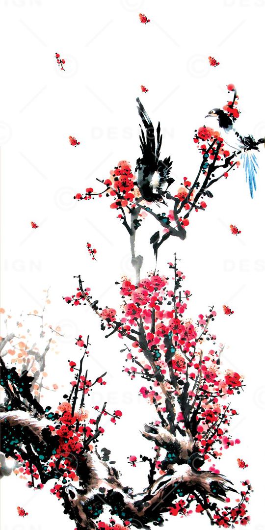 梅花印花华亿平台图片