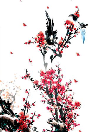 梅花印花华亿平台图片